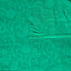 Pure Cotton Discharge Dark Green With Self Colour Flower Intricate Hand Block Print Fabric