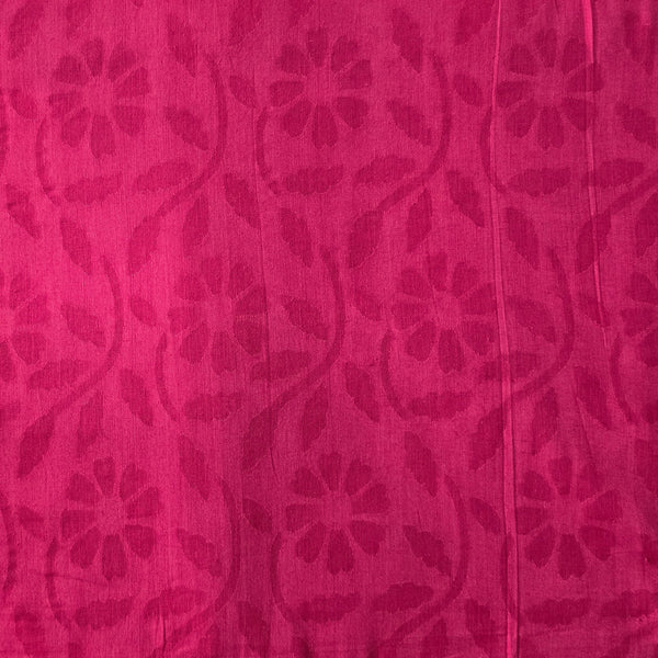 Pure Cotton Discharge Light Pink With Self Colour Design Flower Creeper Jaal Hand Block Print Fabric
