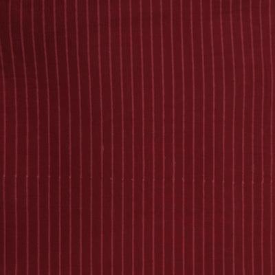 Pure Cotton Discharge Maroon With Stripes Hand Block Print Fabric