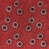 ( Pre-Cut 0.80 Meter ) Pure Cotton Double Dabu Peach With With Hibiscus Jaal Hand Block Print Fabric