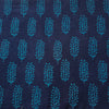 Pure Cotton Gamthi Navy Blue With Blue Motif Hand Block Print Fabric