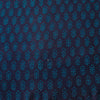 Pure Cotton Gamthi Navy Blue With Blue Small Flower Motif Hand Block Print Fabric
