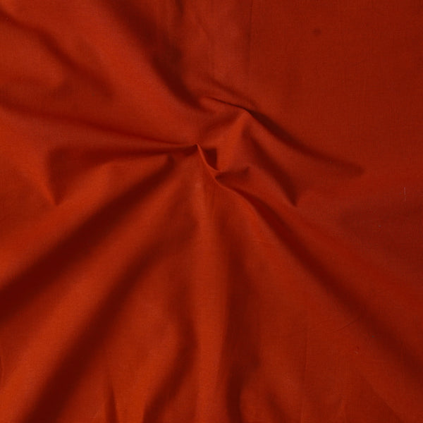 ( Pre-Cut 1.70 Meter ) Pure Cotton Gamthi Orange Plain Fabric