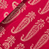 Pure Cotton Gamthi Pink With White Big Kairi Design Hand Block Print Fabric