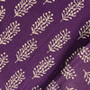 Pure Cotton Gamthi Purple With White Flower Motif Hand Block Print Fabric
