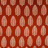 Pure Cotton Gamthi Red With Cream Leaves Motif Hand Woven Fabric