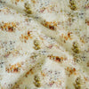 ( Width 43 Inches ) Pure Cotton Hakoda Cream With Mustard And Green Design Hand Woven Fabric