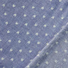 Pure Cotton Handloom Blue With White Small Arrowhead Motifs Fabric
