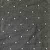 Pure Cotton Handloom Grey Tiny Flower Motif   Emboriderey Hand Woven Fabric