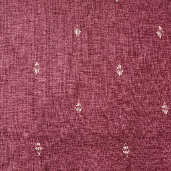 ( Pre-Cut 1.50 Meter ) Pure Cotton Handloom Lavender With Cream Diamond Weave Fabric