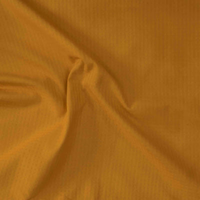 Pure Cotton Handloom Mustard With Self Design Small Checks Hand Woven Fabric