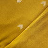 Pure Cotton Handloom Mustard  With White Arrowhead Motifs Fabric
