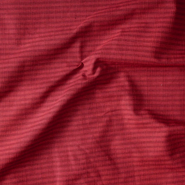 Pure Cotton Handloom Plain Maroon Hand Woven Fabric