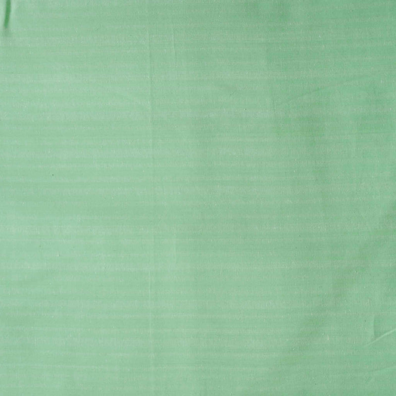 Pure Cotton Plain Mint Green Hand Woven Fabric
