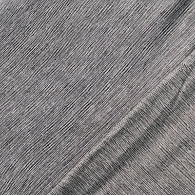 Pure Cotton Handloom Textured Plain Grey