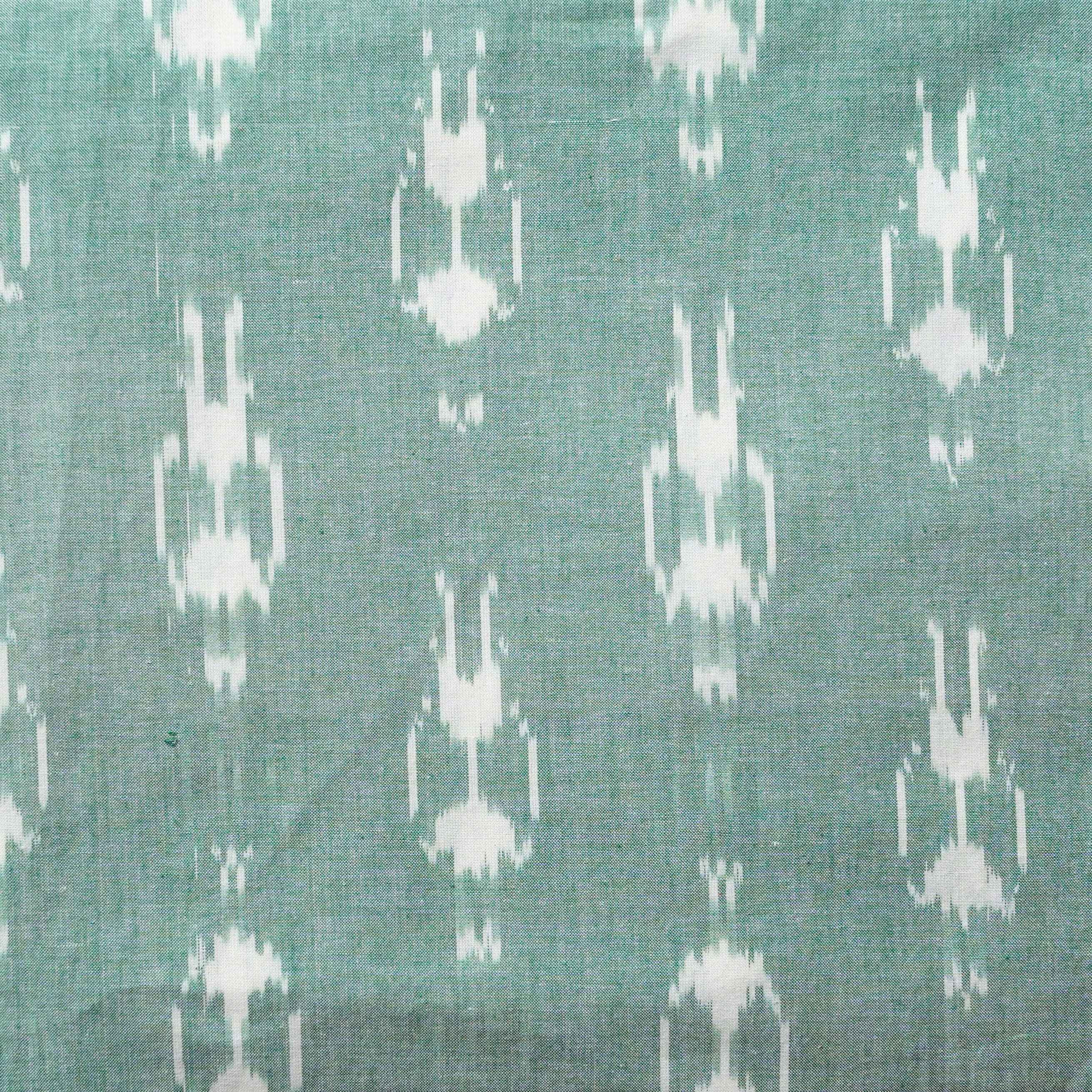 Pure Cotton Special Ikkat Mint Green With A Human Woven Fabric – Sanskruti