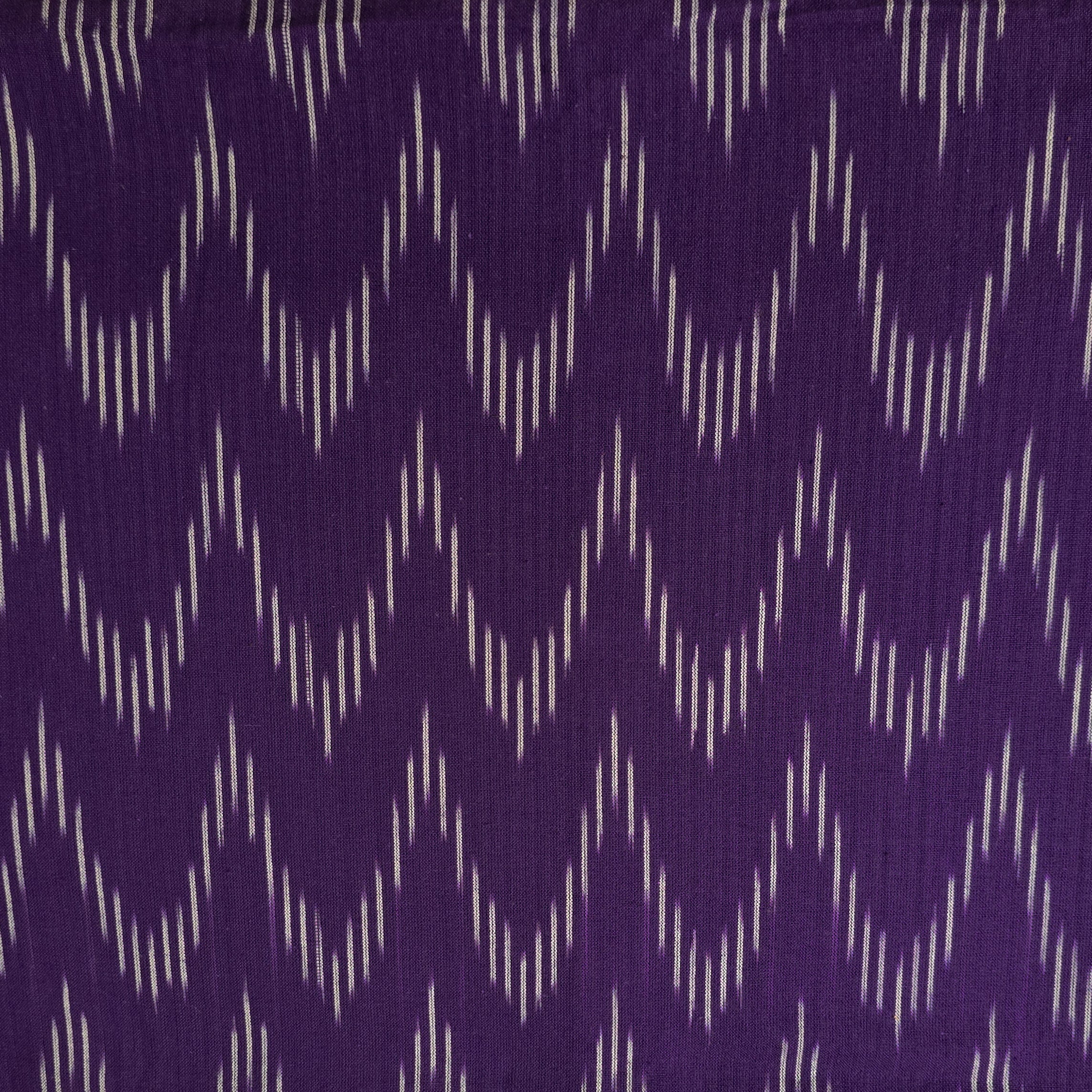 Purple and White Single Ikkat Unstitched Dress Material