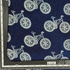 Pure Cotton Indigo Cycle Hand Block Print Fabric