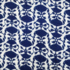 ( Pre-Cut 1.75 Meter ) Pure Cotton Indigo Flower Creeper Hand Block Print Fabric