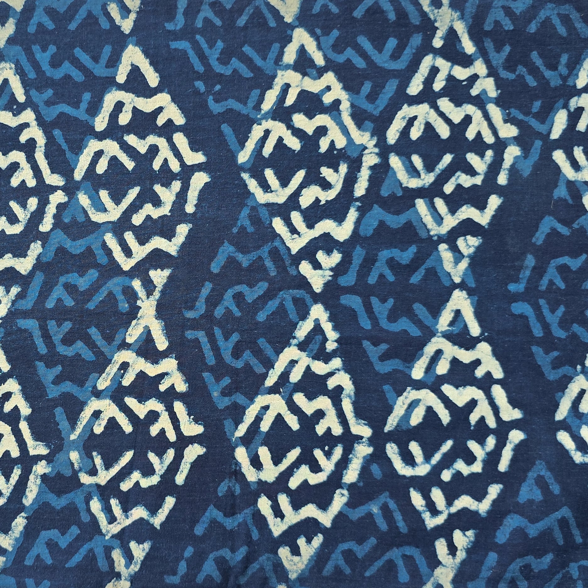 Pure Cotton Indigo Intricate Design Hand Block Print Fabric – Sanskruti