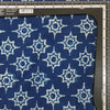 Pure Cotton Indigo Star Flower Motif Hand Block Print Fabric