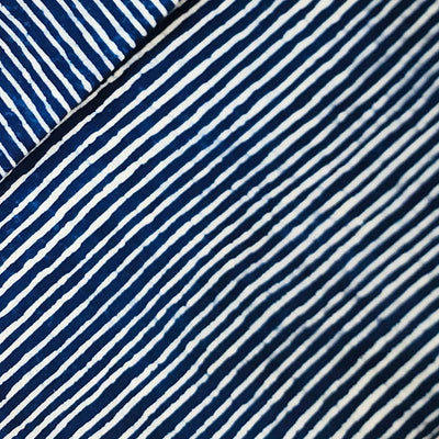 Pure Cotton All Stripes Hand Block Print Fabric