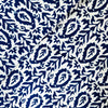 Pure Cotton Indigo White With Blue Kairi Intricate Design Hand Block Print Fabric