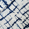 Pure Cotton Indigo With Blue And White Faded Checks Hand Block Print Fabric