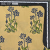 Pure Cotton Jaipuri Cream With Blueberry Flower Motif Hand Block Print Fabric