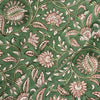 Pure Cotton Jaipuri Dark Green With White Onion Flower Jaal Hand Block Print Fabric