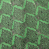 Pure Cotton Jaipuri Green With Grey Intricate Design Hand Block Print Fabric