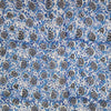 Pure Cotton Jaipuri Kaatha Blue With Grey Flower Jaal Hand Block Print Fabric