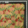 Pure Cotton Jaipuri Light Green With Red And Light Peach Flower Farm Hand Block Print Fabric