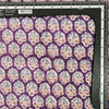 Pure Cotton Jaipuri Purple With White Flower Motif Hand Block Print Fabric