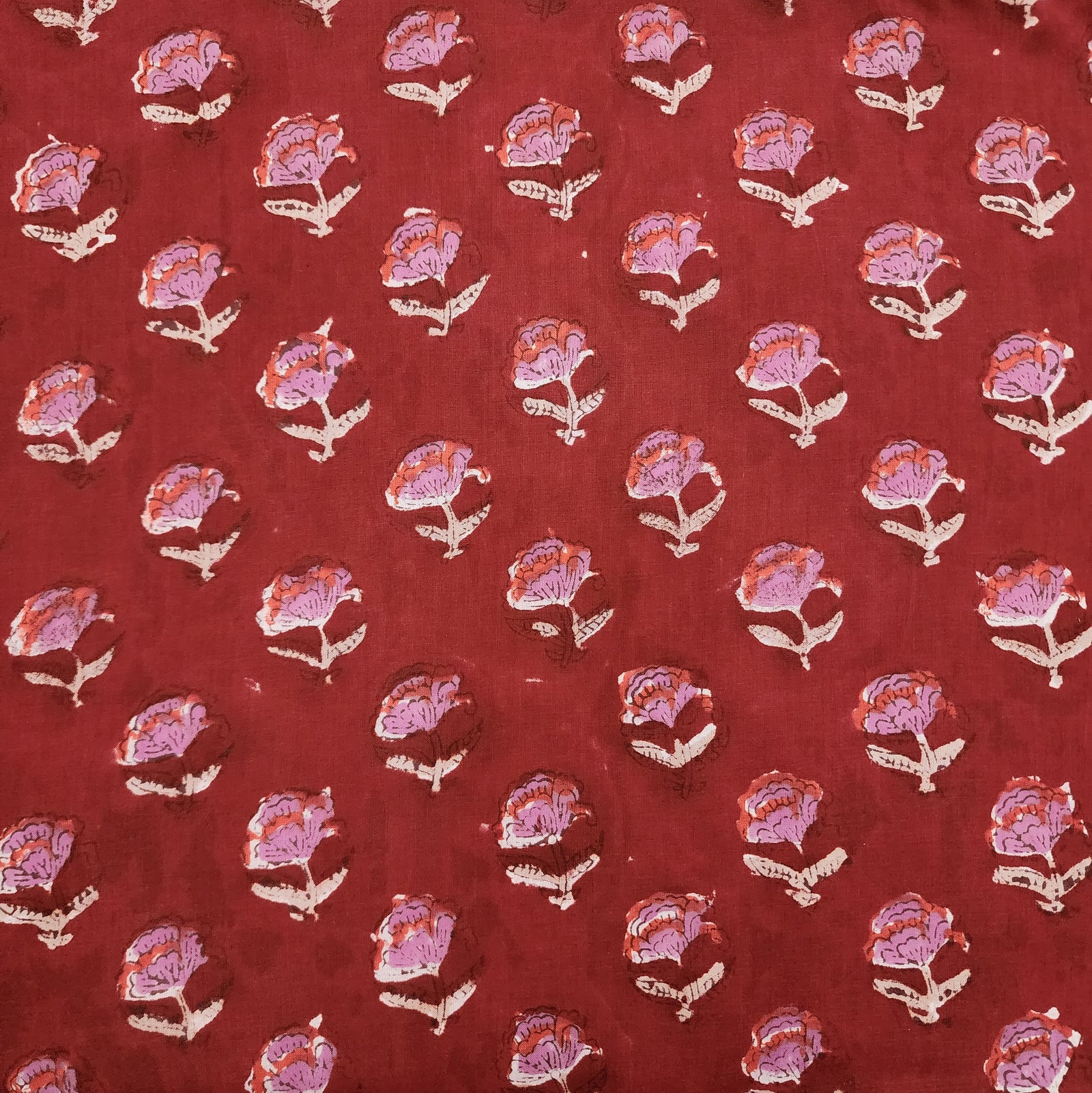 Blue Jaal Hand Block Printed Cotton Fabric