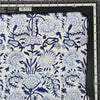 Pure Cotton Jaipuri White And Blue Flower Jaal Hand Block Print Fabric