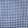 Pure Cotton Jaipuri White With Blue Small Checks Hand Block Print Fabric