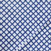 Pure Cotton Jaipuri White With Blue Small Checks Hand Block Print Fabric