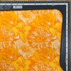 Pure Cotton Jaipuri Yellow And Orange Flower Hand Block Print Fabric