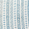 ( Pre-Cut 0.80 Meter ) Pure Cotton Jiapuri White With Blue Border Hand Block Print Fabric