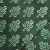 Pure Cotton Kaatha Green And Cream Tree Motif Hand Block Print Fabric