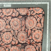 Pure Cotton Kalamkari Black With Cream Jungle Wild Flower Jaal Hand Block Print Fabric