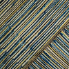 Pure Cotton Kalamkari Blue With  Mustard Stripes Hand Block Print Fabric