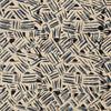 Pure Cotton Kalamkari Cream With Blue And Black Tiles Hand Block Print Fabric