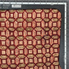 Pure Cotton Kalamkari Rust Red And Pink And Green Tiles Hand Block Print Fabric