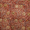 Pre cut 1.5 meter Pure Cotton Kalamkari Rust With Heavy Floral Mustard Green Blue Jaal Hand Block Print Fabric