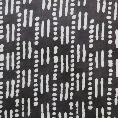 Pre-cut 1.20 meter Pure Cotton Kashish Dots And Stripes Hand Block Print Fabric