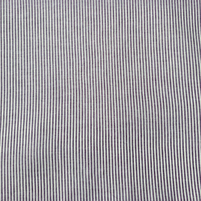 Pure Cotton Light Cream Purple Fine Stripes Fabric