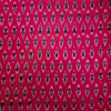 Pure Cotton Mercerised Pink With Purple Motif Hand Woven Fabric