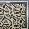 Pure Cotton  Moum Batik Black With Grey Jungle Leaves Jaal Hand Block Print Fabric